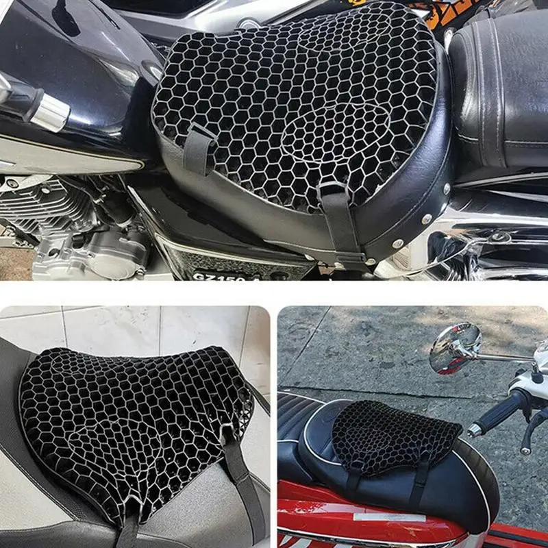 Motorrad Honeycomb Gel Sitzkissen 3D Mesh Stoff Komfort Autobike – Image 5